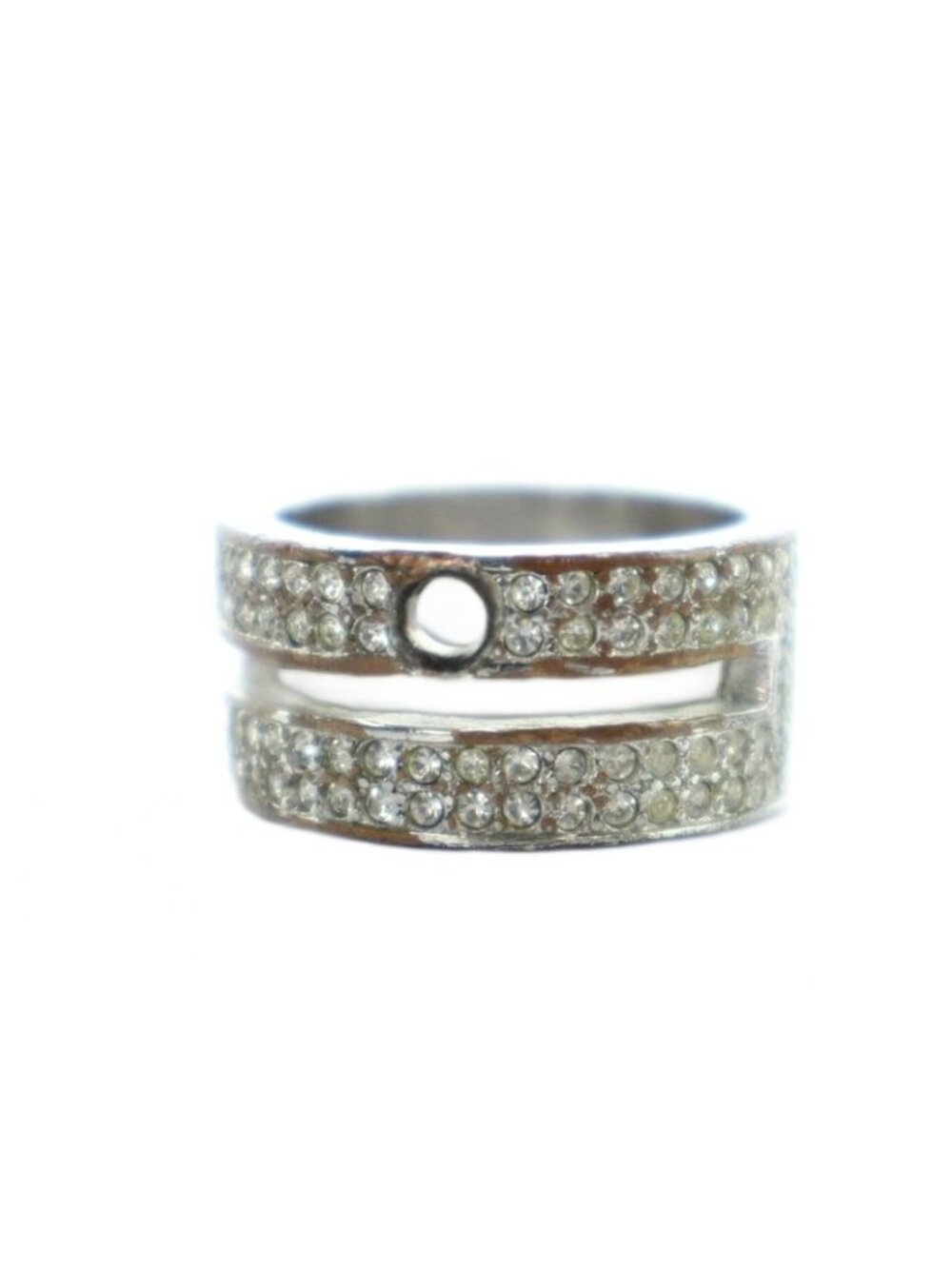 Dior Ring Line Stone Logo Silver - Picture 2 of 5